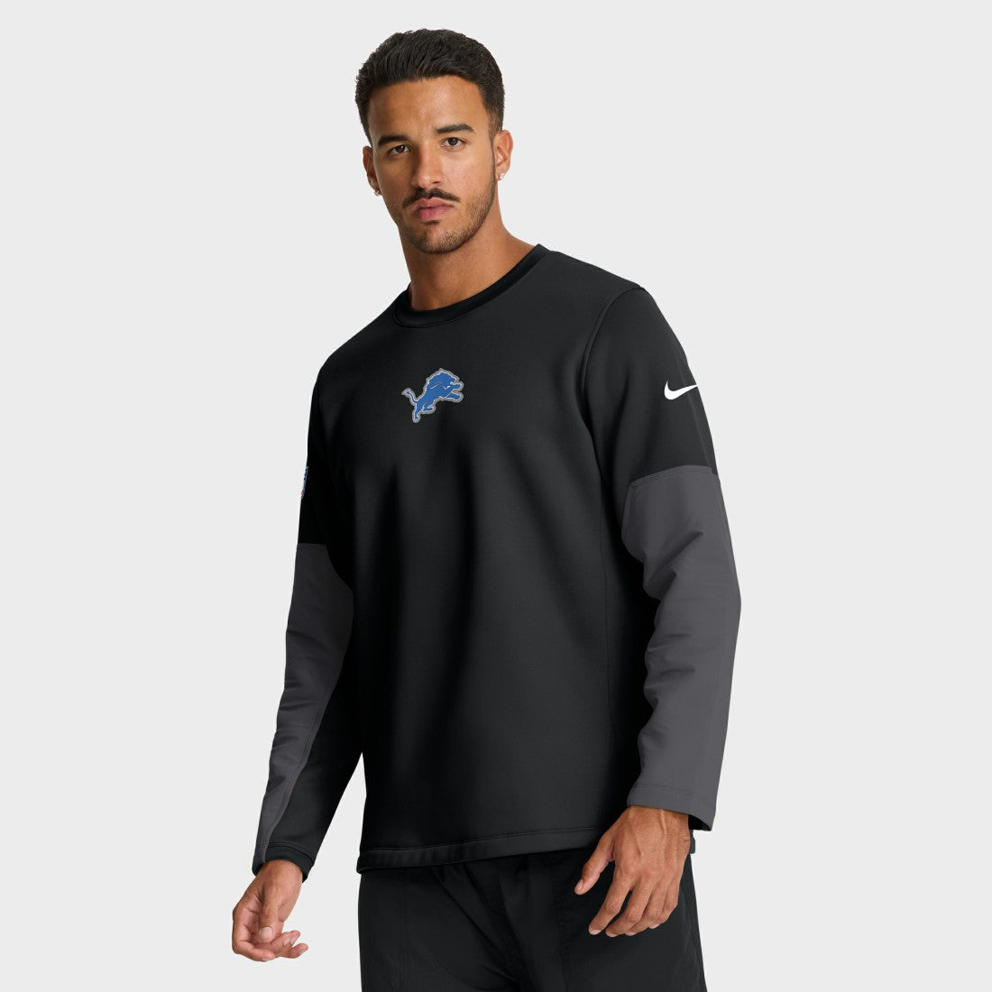 Detroit Lions Sideline Coach Therma-FIT Long Sleeve T-Shirt - Black T-shirts