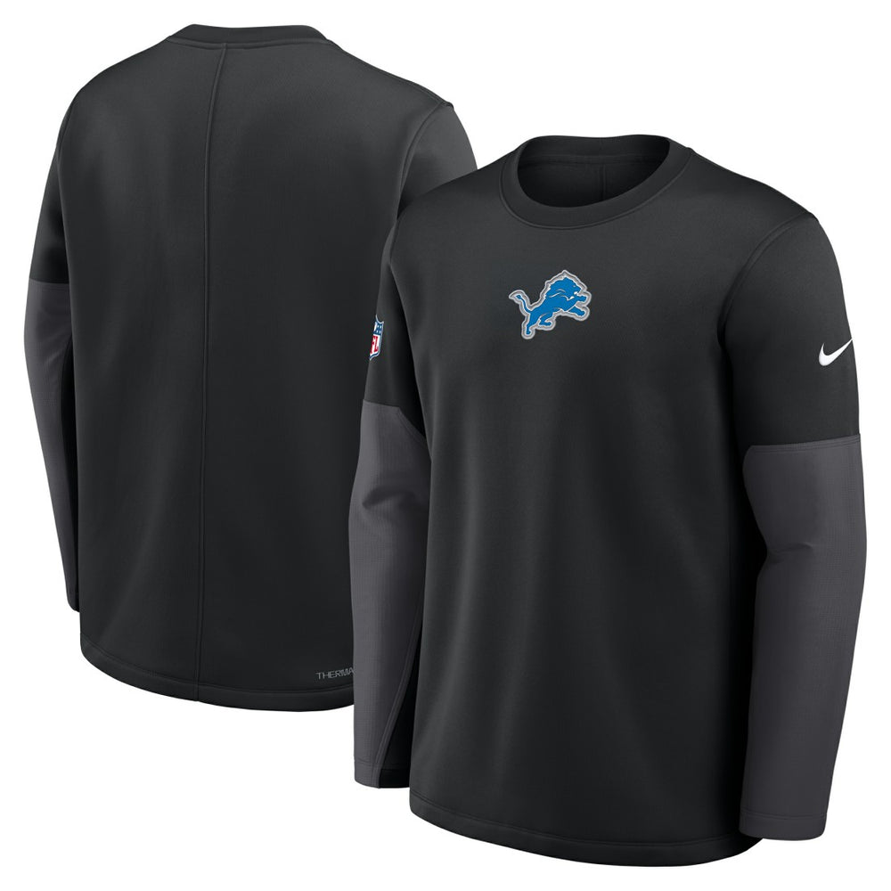 Detroit Lions Sideline Coach Therma-FIT Long Sleeve T-Shirt - Black T-shirts