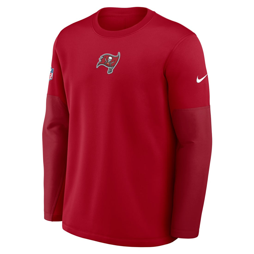 Tampa Bay Buccaneers Sideline Coach Therma-FIT Long Sleeve T-Shirt - Red T-shirts