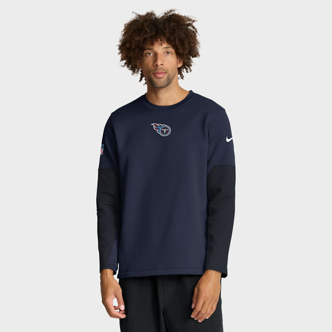 Tennessee Titans Sideline Coach Therma-FIT Long Sleeve T-Shirt - Navy T-shirts