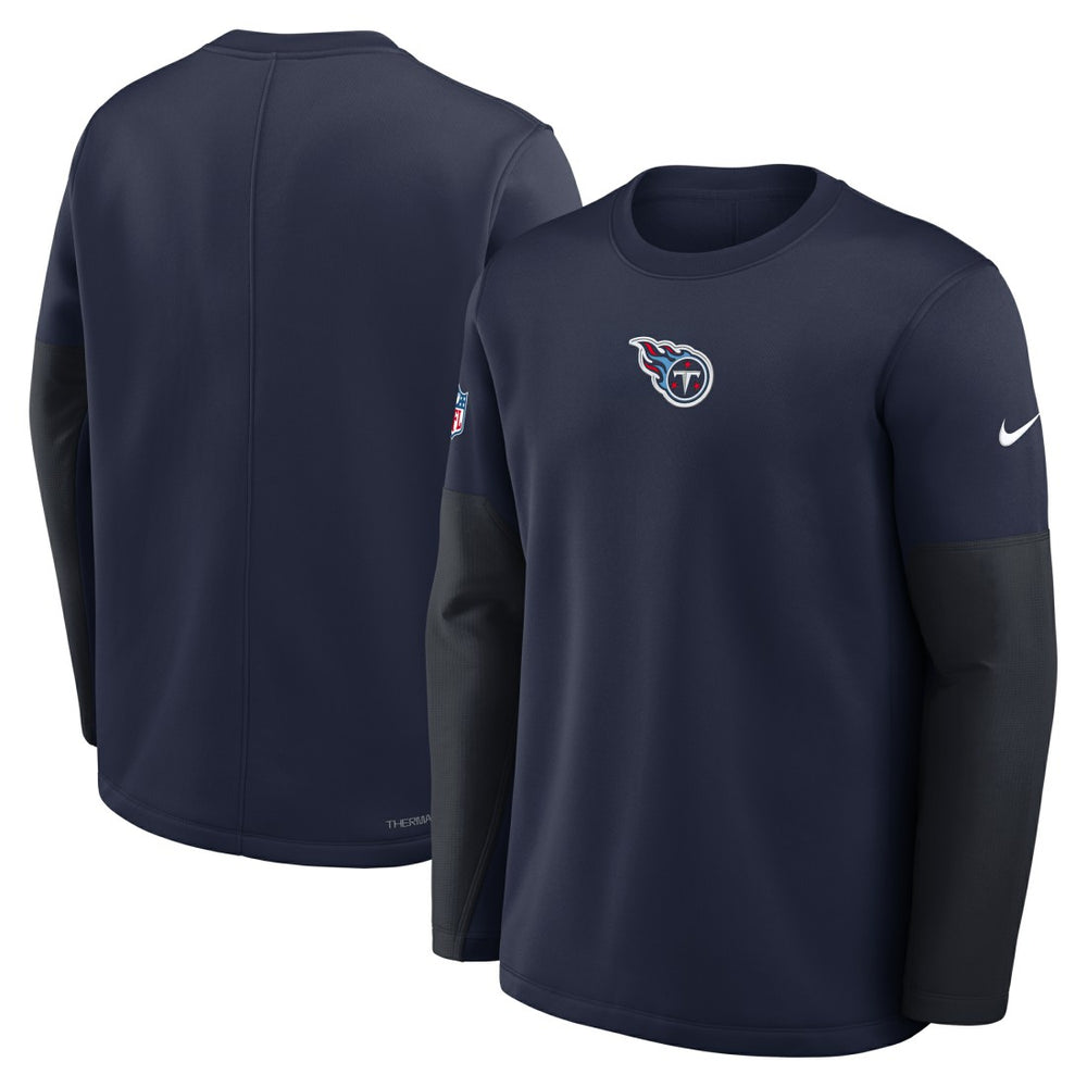 Tennessee Titans Sideline Coach Therma-FIT Long Sleeve T-Shirt - Navy T-shirts