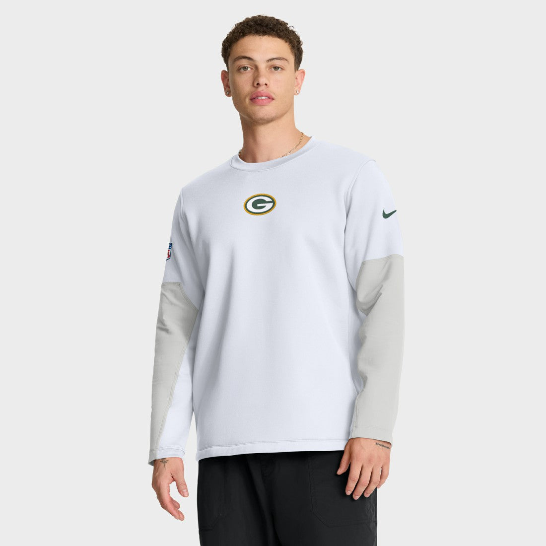 Green Bay Packers Sideline Coach Therma-FIT Long Sleeve T-Shirt - White T-shirts