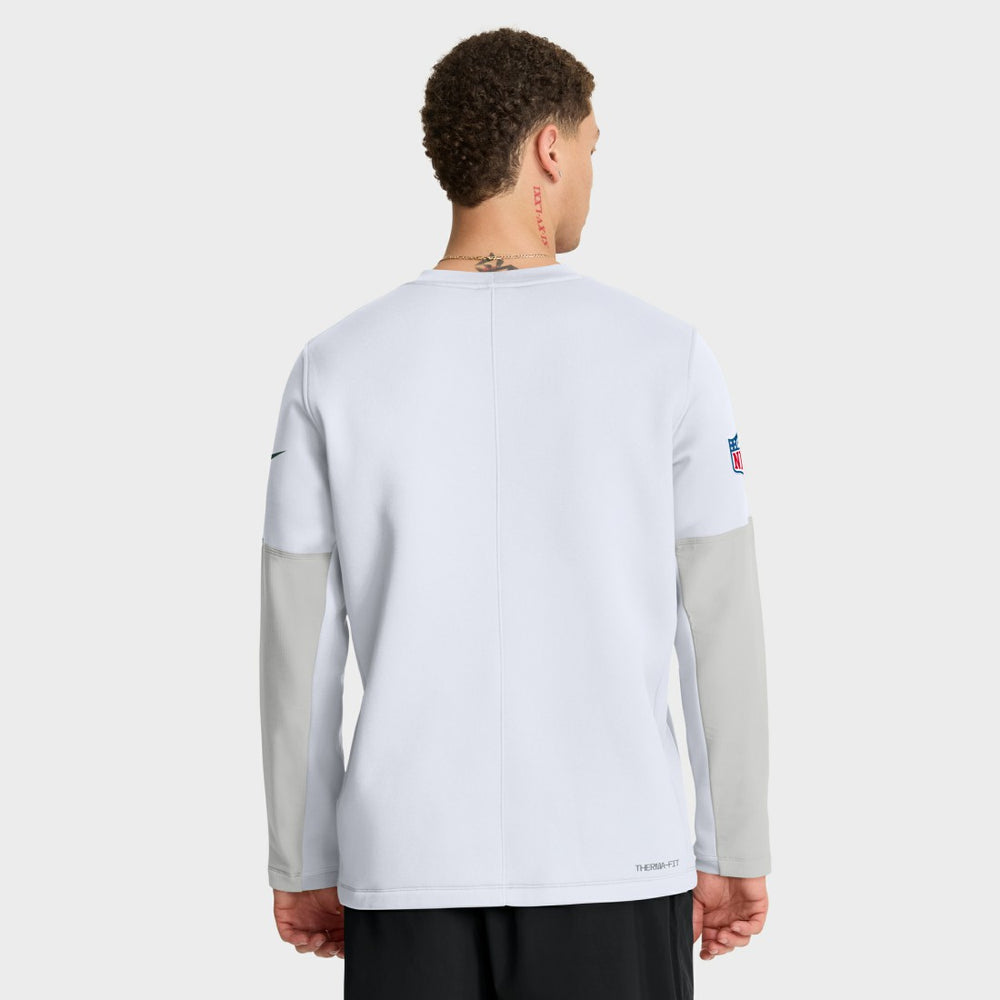 Green Bay Packers Sideline Coach Therma-FIT Long Sleeve T-Shirt - White T-shirts