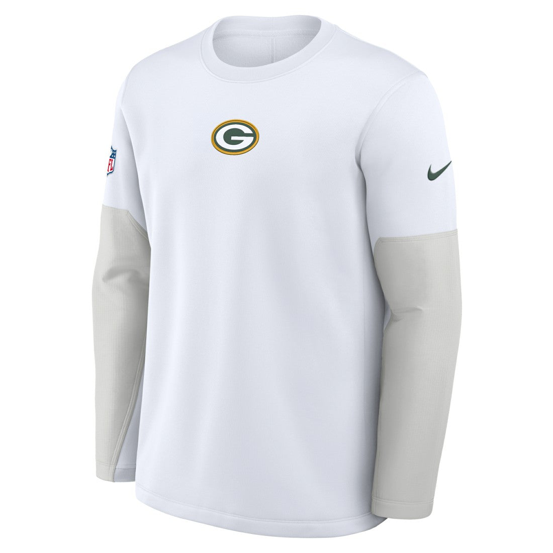 Green Bay Packers Sideline Coach Therma-FIT Long Sleeve T-Shirt - White T-shirts