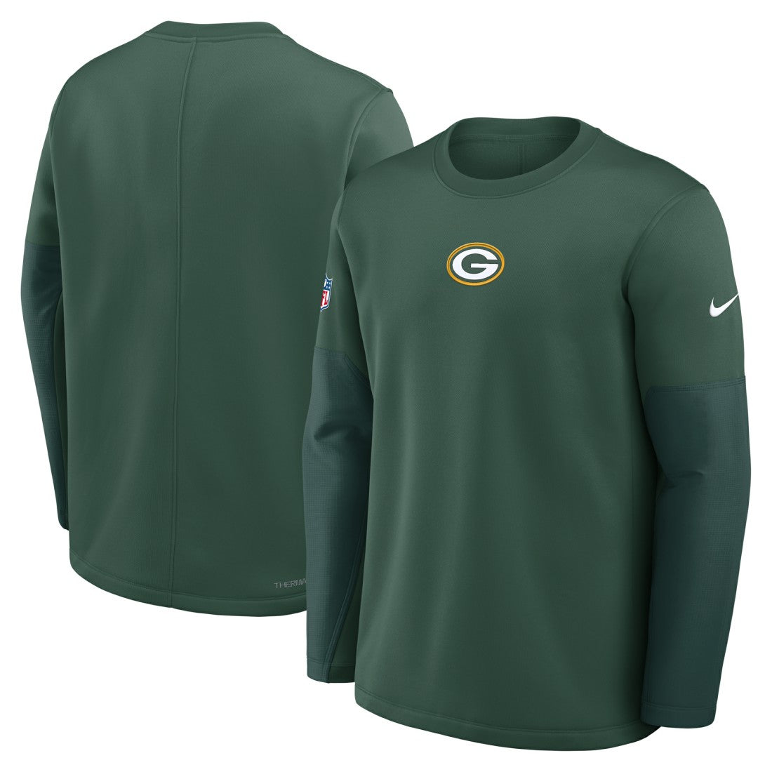 Green Bay Packers Sideline Coach Therma-FIT Long Sleeve T-Shirt - Green T-shirts