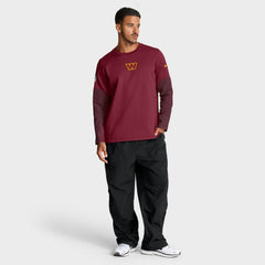 Washington Commanders Sideline Coach Therma-FIT Long Sleeve T-Shirt - Burgundy T-shirts