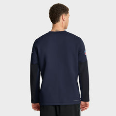 New England Patriots Sideline Coach Therma-FIT Long Sleeve T-Shirt - Navy T-shirts