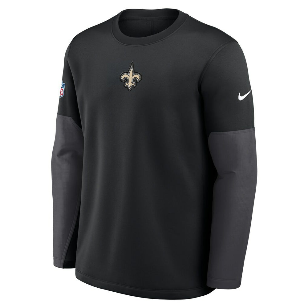 New Orleans Saints Sideline Coach Therma-FIT Long Sleeve T-Shirt - Black T-shirts