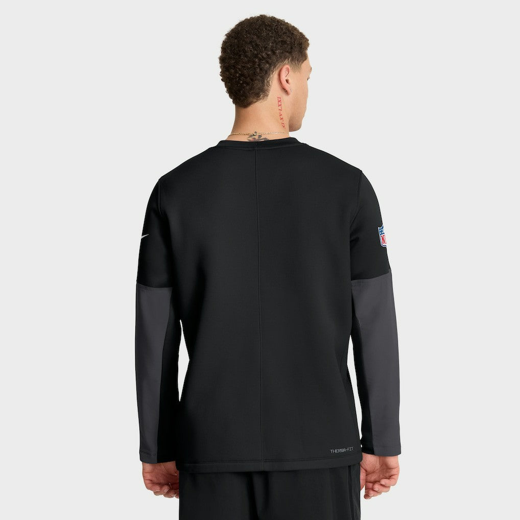 Atlanta Falcons Sideline Coach Therma-FIT Long Sleeve T-Shirt - Black T-shirts