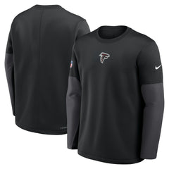 Atlanta Falcons Sideline Coach Therma-FIT Long Sleeve T-Shirt - Black T-shirts