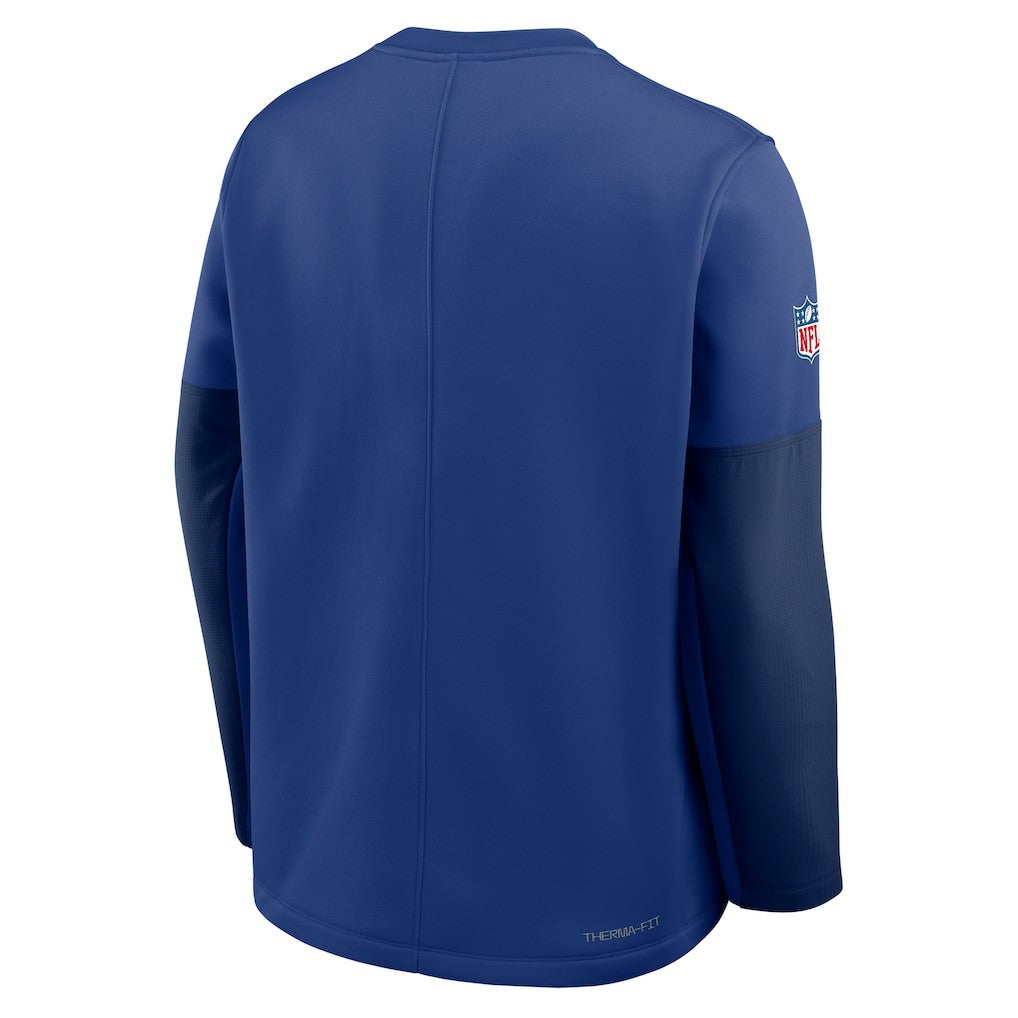 New York Giants Sideline Coach Therma-FIT Long Sleeve T-Shirt - Royal T-shirts