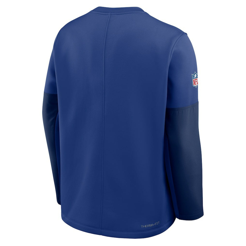 New York Giants Sideline Coach Therma-FIT Long Sleeve T-Shirt - Royal T-shirts