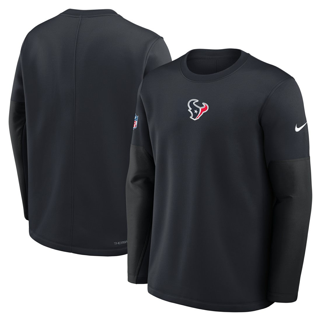 Houston Texans Sideline Coach Therma-FIT Long Sleeve T-Shirt - Navy T-shirts