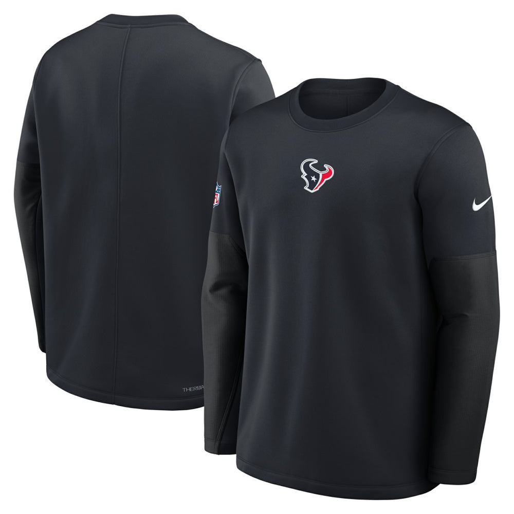 Houston Texans Sideline Coach Therma-FIT Long Sleeve T-Shirt - Navy T-shirts