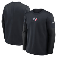 Houston Texans Sideline Coach Therma-FIT Long Sleeve T-Shirt - Navy T-shirts