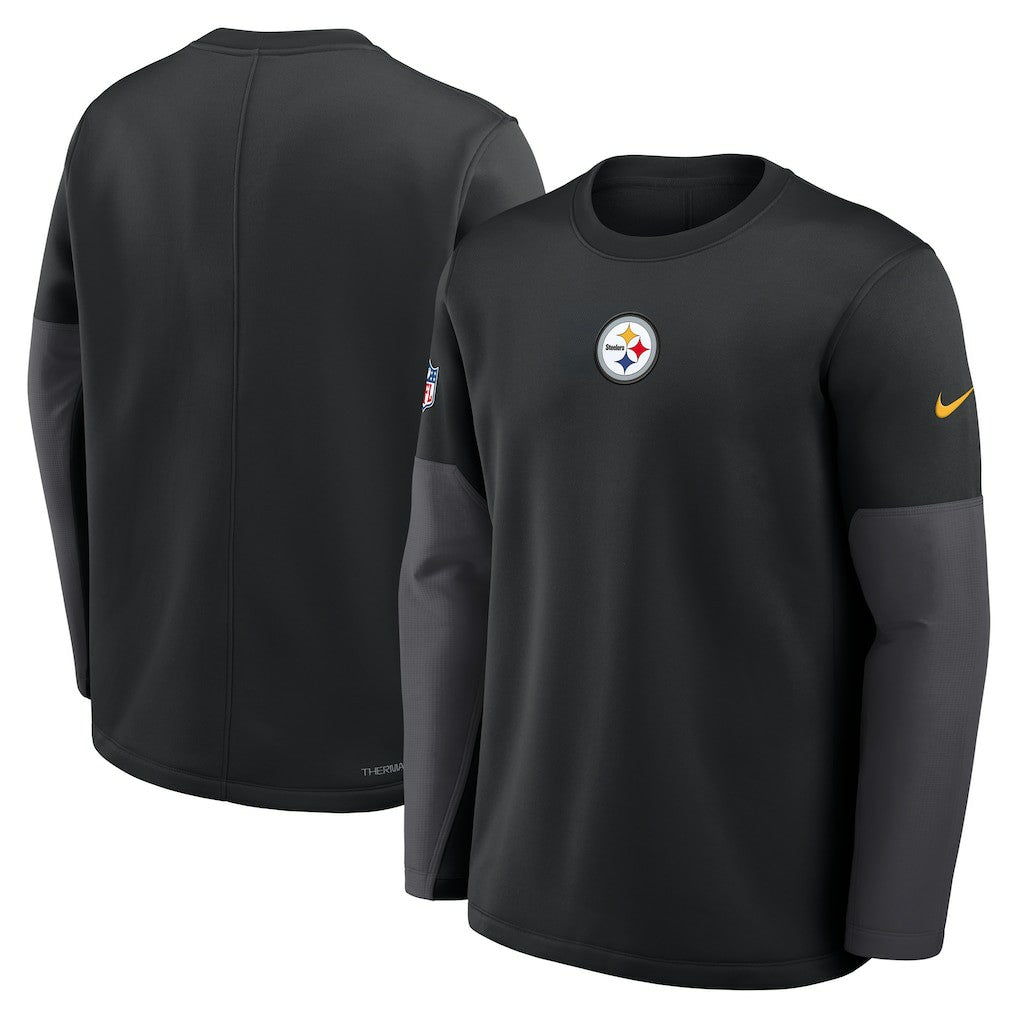 Pittsburgh Steelers Sideline Coach Therma-FIT Long Sleeve T-Shirt - Black T-shirts