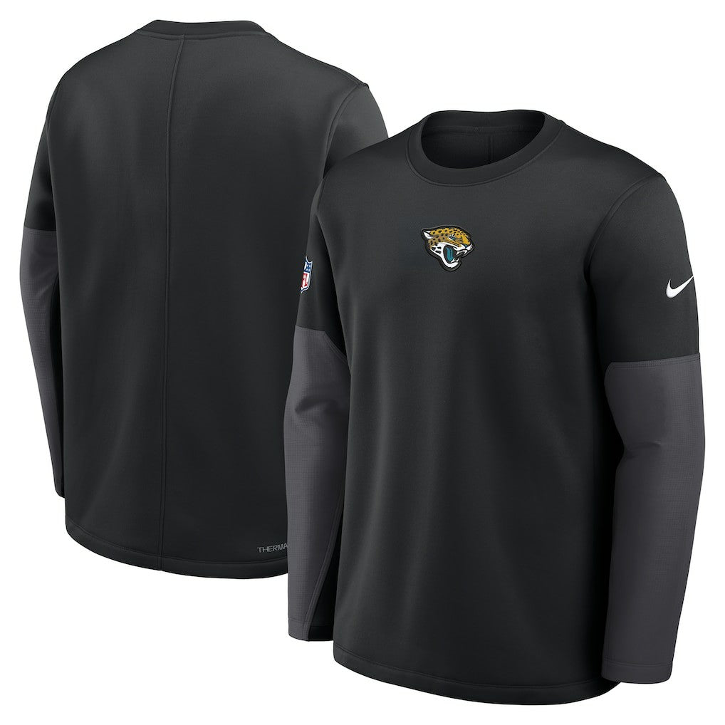 Jacksonville Jaguars Sideline Coach Therma-FIT Long Sleeve T-Shirt - Black T-shirts
