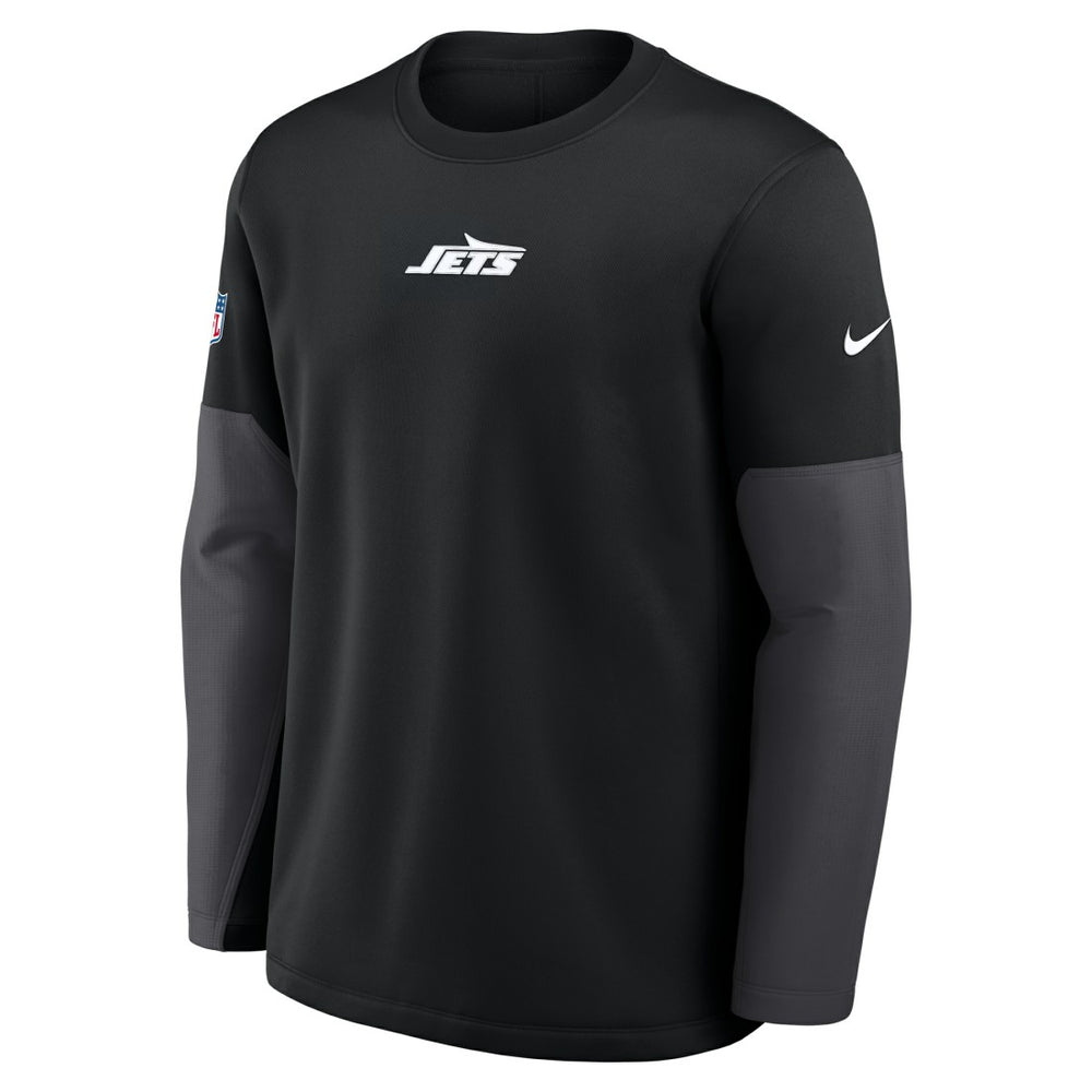 New York Jets Sideline Coach Therma-FIT Long Sleeve T-Shirt - Black T-shirts