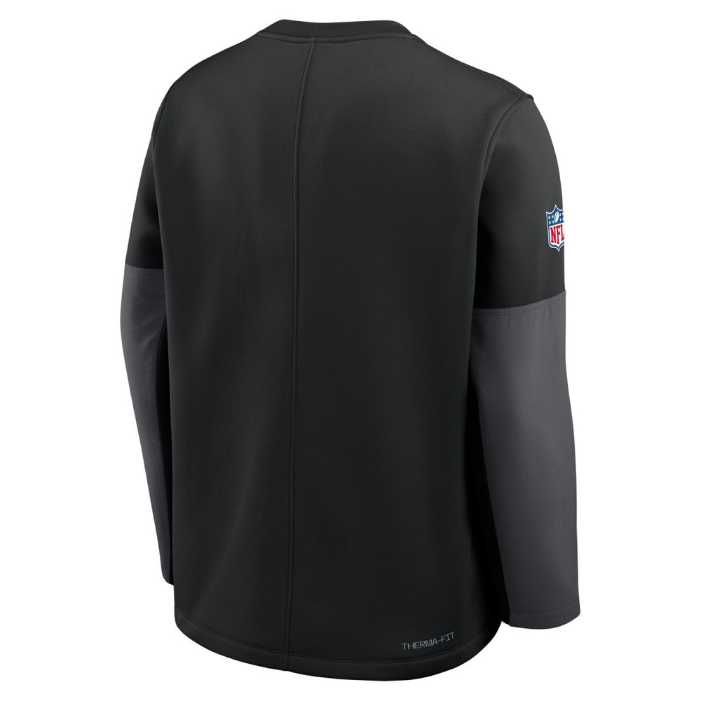 New York Jets Sideline Coach Therma-FIT Long Sleeve T-Shirt - Black T-shirts