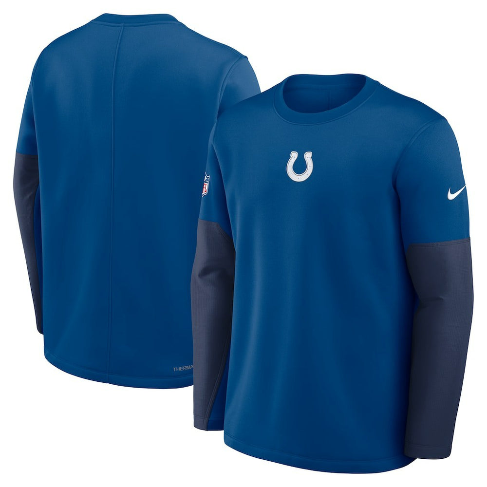 Indianapolis Colts Sideline Coach Therma-FIT Long Sleeve T-Shirt - Royal T-shirts