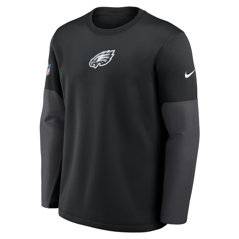 Philadelphia Eagles Sideline Coach Therma-FIT Long Sleeve T-Shirt - Black T-shirts