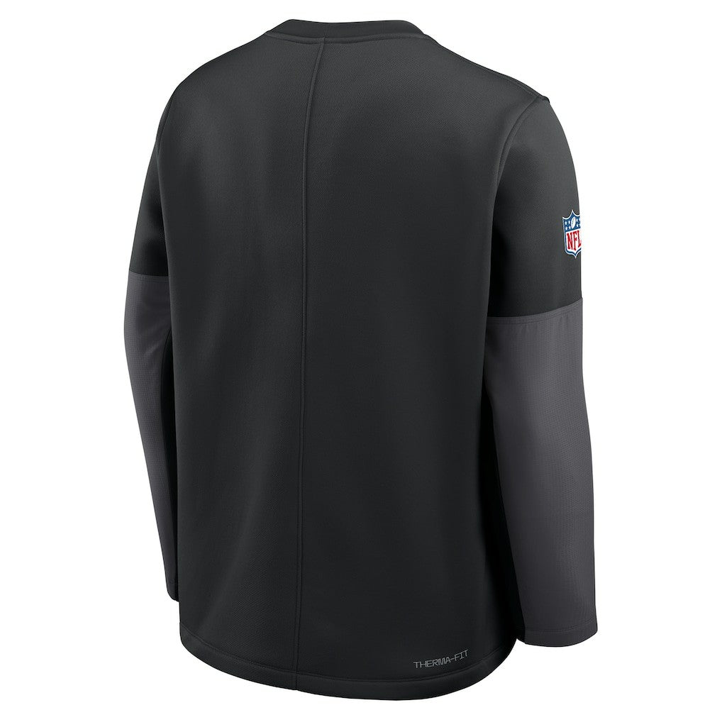 Philadelphia Eagles Sideline Coach Therma-FIT Long Sleeve T-Shirt - Black T-shirts