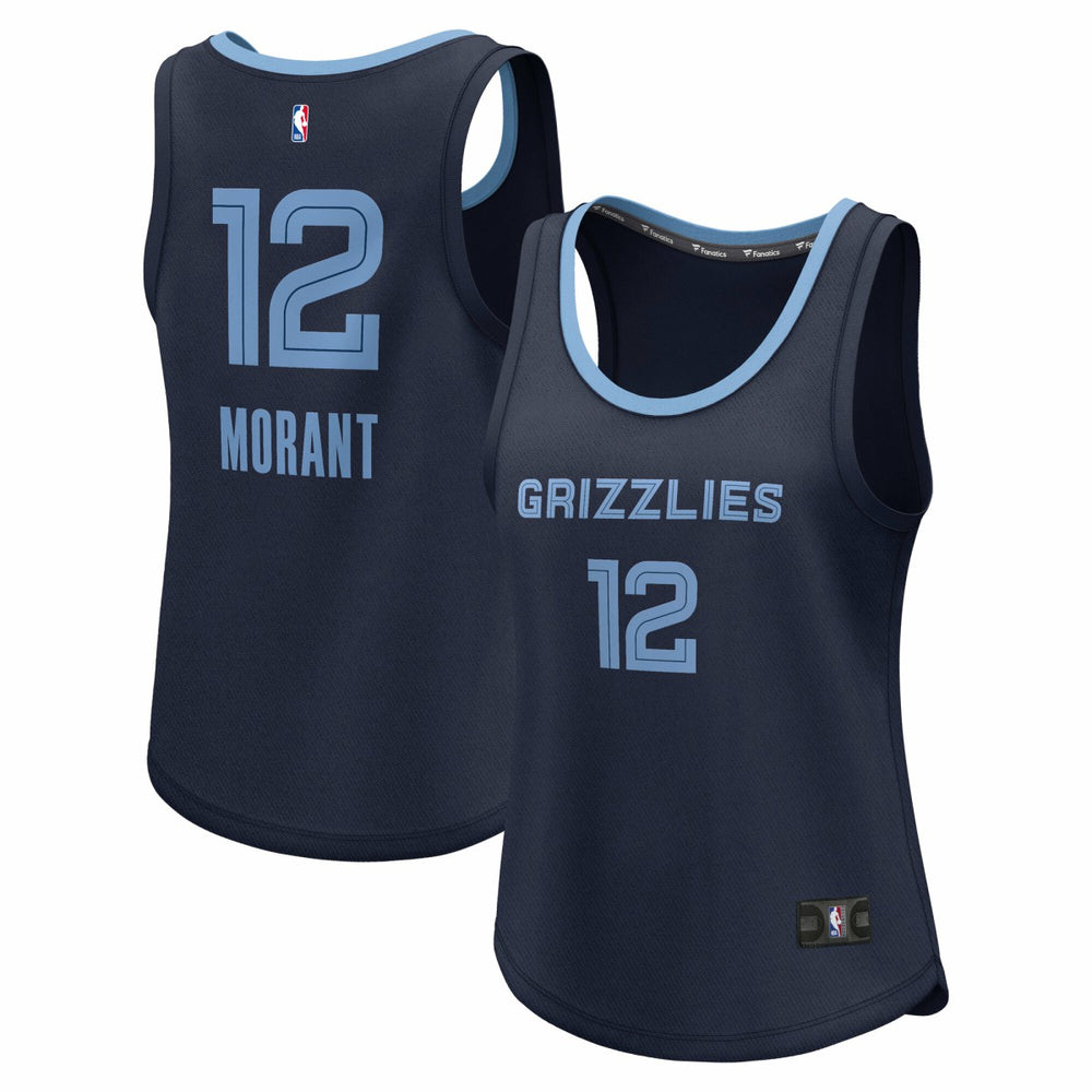 Ja Morant Memphis Grizzlies Women's Fast Break Player Jersey Icon Edition Navy - Fanatics