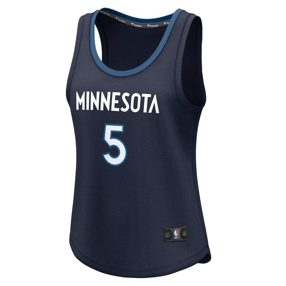 Anthony Edwards Minnesota Timberwolves Women's Fast Break Player Jersey Icon Edition Navy - Fanatics