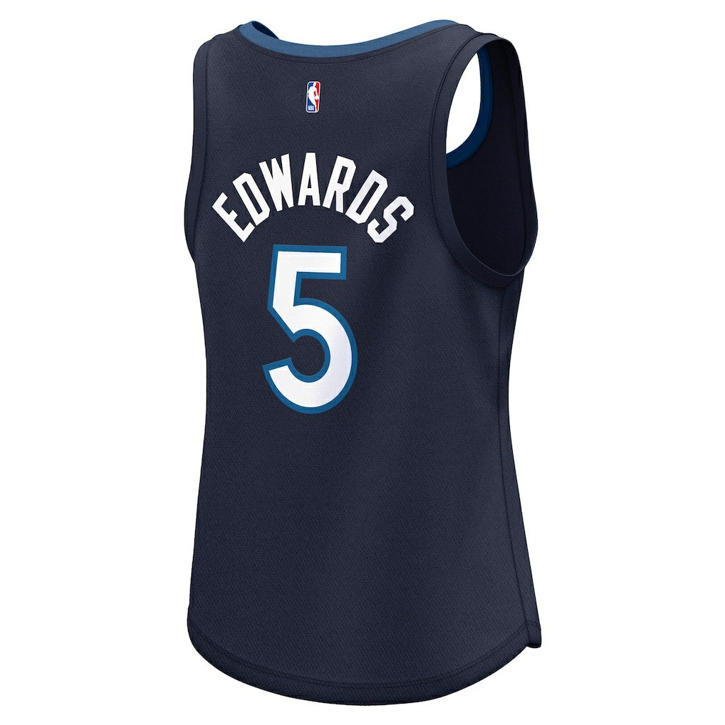 Anthony Edwards Minnesota Timberwolves Women's Fast Break Player Jersey Icon Edition Navy - Fanatics