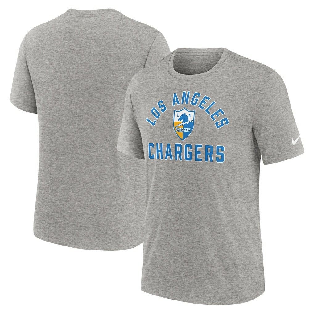 Los Angeles Chargers Favorable Timeline Tri-Blend T-Shirt - Heather Gray T-shirts