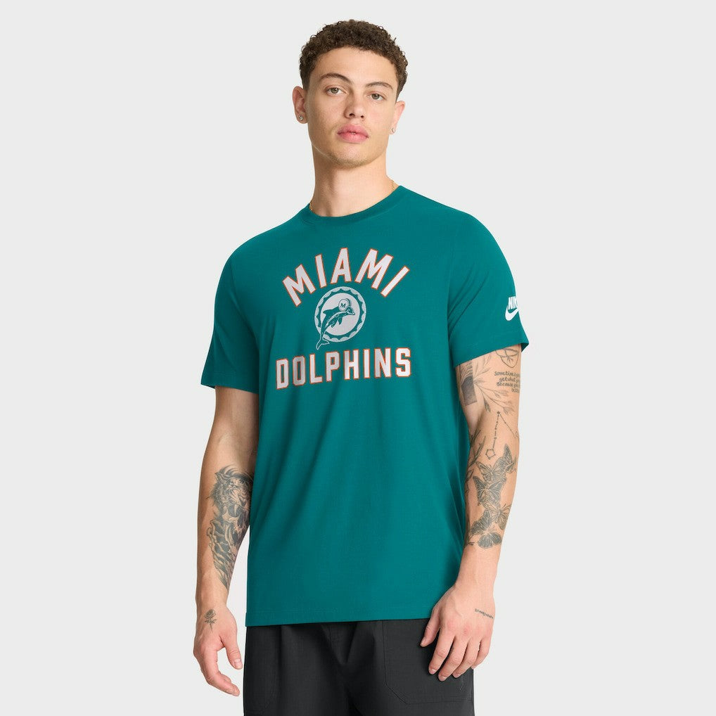 Miami Dolphins Favorable Timeline Tri-Blend T-Shirt - Aqua T-shirts