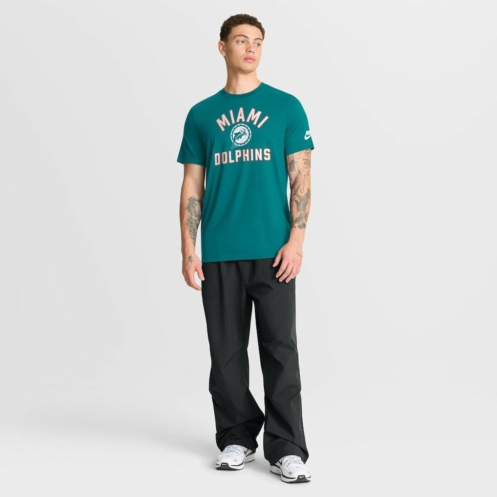 Miami Dolphins Favorable Timeline Tri-Blend T-Shirt - Aqua T-shirts