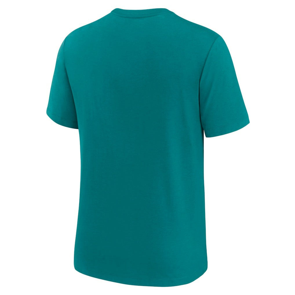 Miami Dolphins Favorable Timeline Tri-Blend T-Shirt - Aqua T-shirts