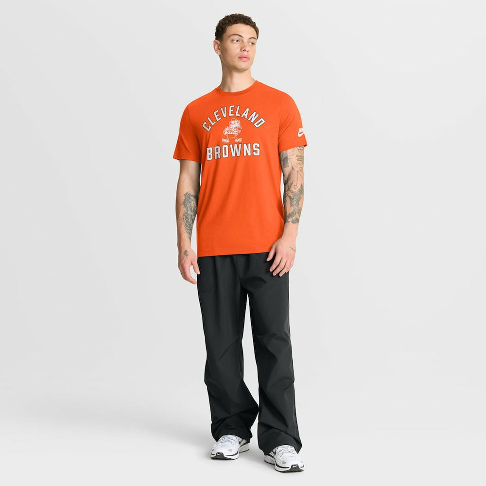 Cleveland Browns Favorable Timeline Tri-Blend T-Shirt - Orange T-shirts