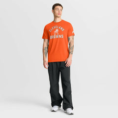 Cleveland Browns Favorable Timeline Tri-Blend T-Shirt - Orange T-shirts