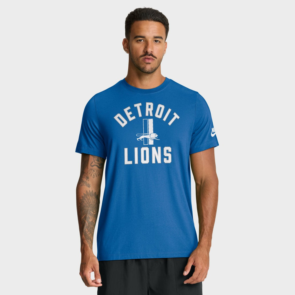 Detroit Lions Favorable Timeline Tri-Blend T-Shirt - Royal T-shirts