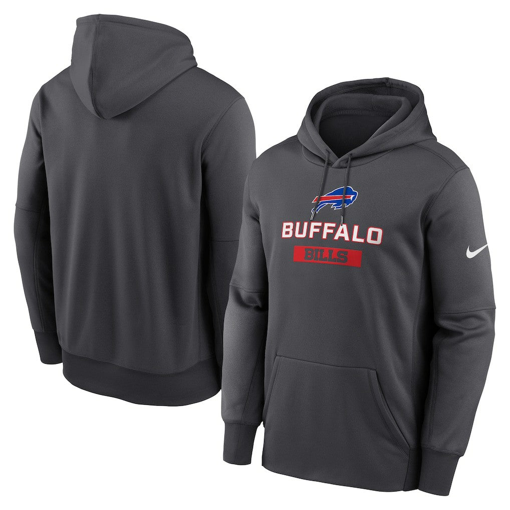 Buffalo Bills Toss Sweep Performance Pullover Hoodie - Anthracite Hoodies