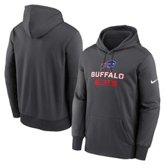 Buffalo Bills Toss Sweep Performance Pullover Hoodie - Anthracite Hoodies