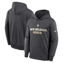 New Orleans Saints Toss Sweep Performance Pullover Hoodie - Anthracite Hoodies