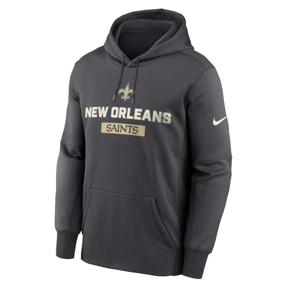 New Orleans Saints Toss Sweep Performance Pullover Hoodie - Anthracite Hoodies