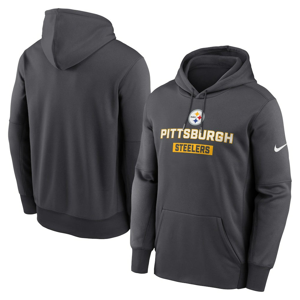 Pittsburgh Steelers Toss Sweep Performance Pullover Hoodie - Anthracite Hoodies