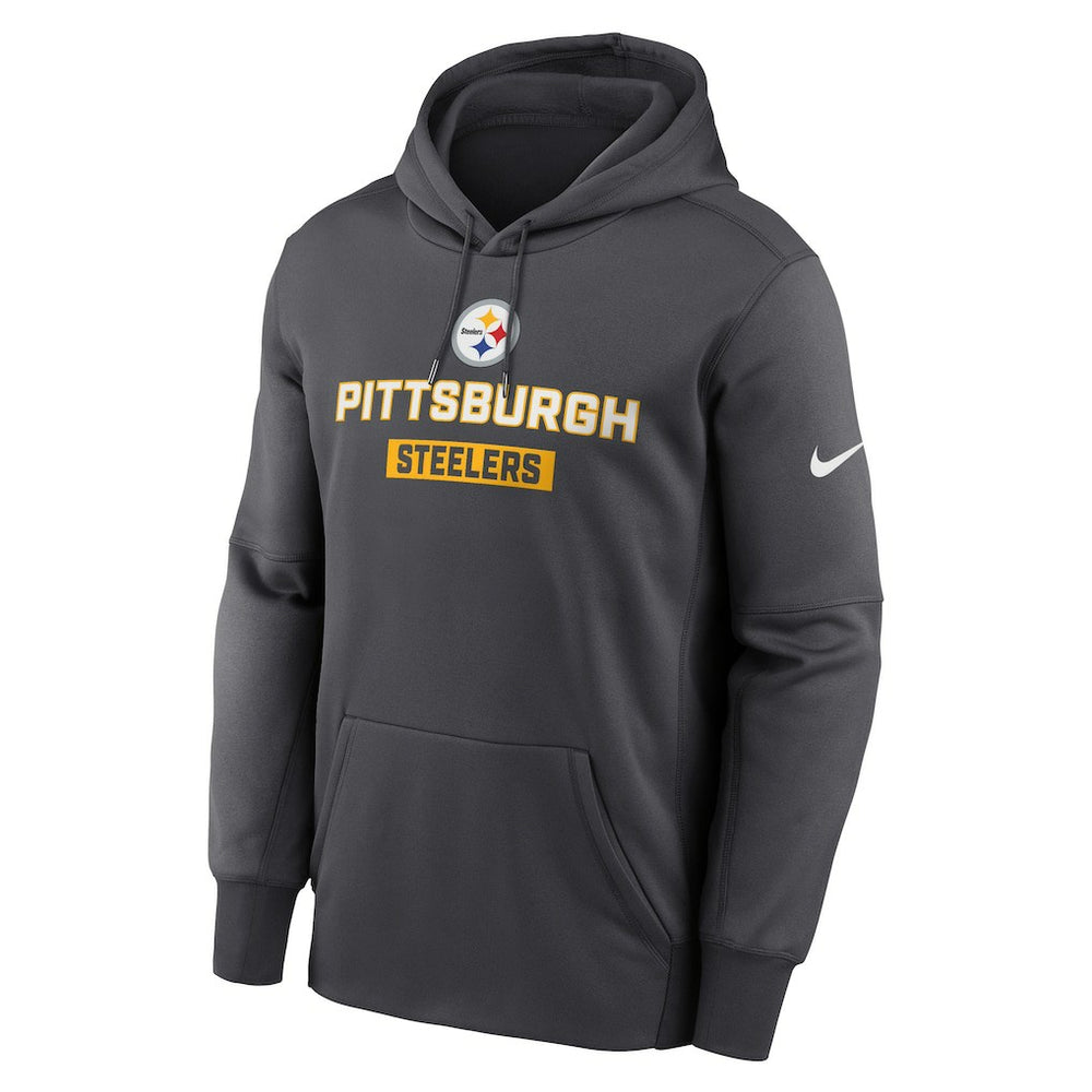 Pittsburgh Steelers Toss Sweep Performance Pullover Hoodie - Anthracite Hoodies