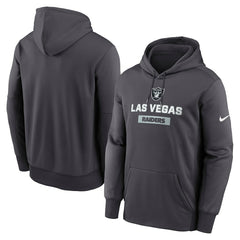 Las Vegas Raiders Toss Sweep Performance Pullover Hoodie - Anthracite Hoodies