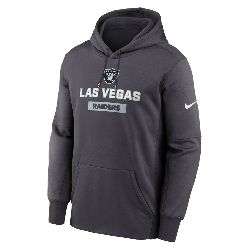 Las Vegas Raiders Toss Sweep Performance Pullover Hoodie - Anthracite Hoodies