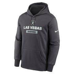 Las Vegas Raiders Toss Sweep Performance Pullover Hoodie - Anthracite Hoodies