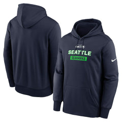 Seattle Seahawks Toss Sweep Performance Pullover Hoodie - College Navy Hoodies