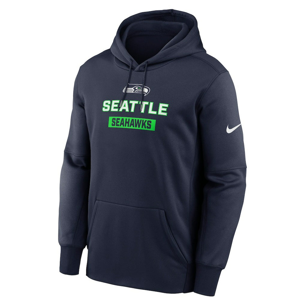 Seattle Seahawks Toss Sweep Performance Pullover Hoodie - College Navy Hoodies