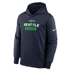 Seattle Seahawks Toss Sweep Performance Pullover Hoodie - College Navy Hoodies