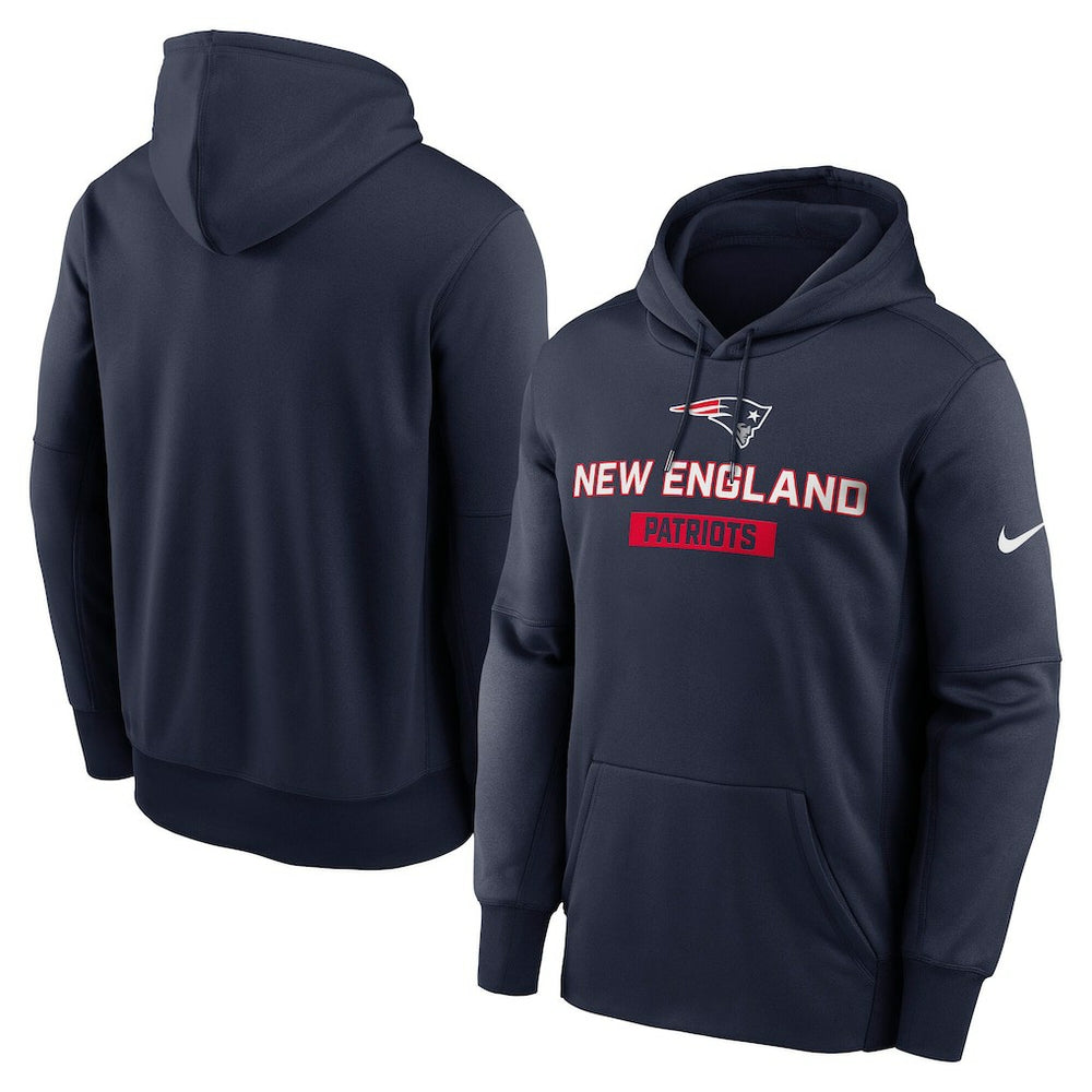 New England Patriots Toss Sweep Performance Pullover Hoodie - Navy Hoodies