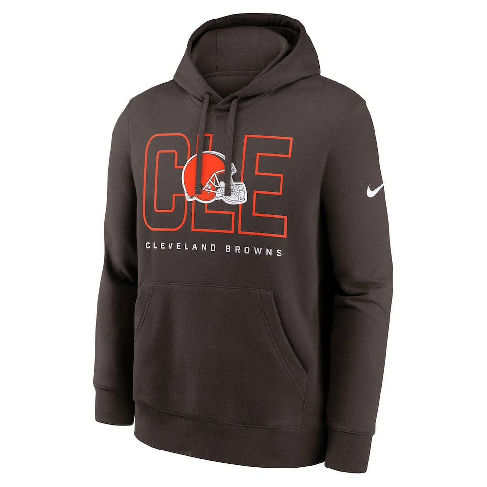Cleveland Browns Busted Play Club Fleece Pullover Hoodie - Brown Hoodies